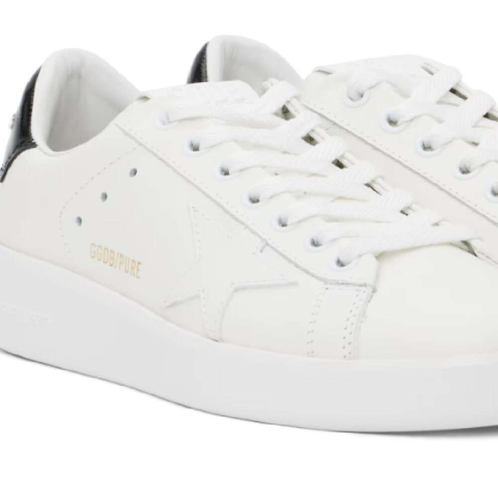 Golden Goose White & Black Purestar Sneakers (size 37IT / 7 US)